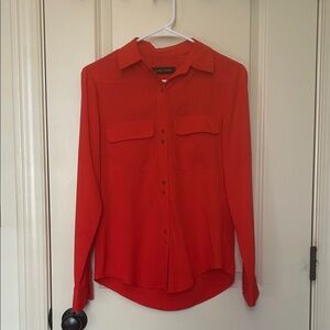 Express Vibrant Red Long Sleeve Shirt